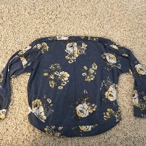 Maurice’s plus size 0 floral blue sweatshirt.